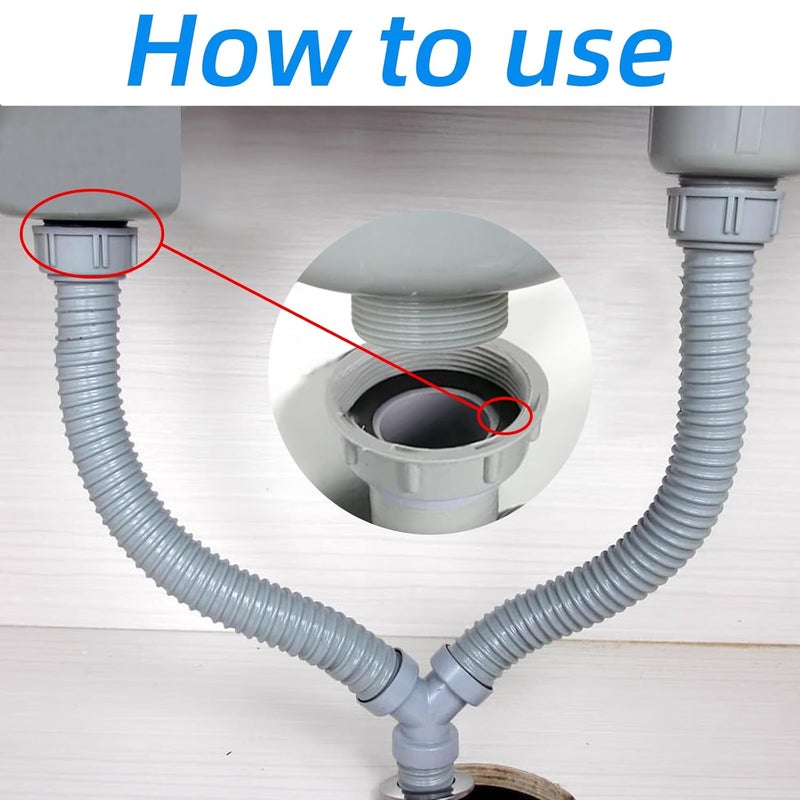 Pretwad 16 Pcs Seal Ring Silicone Washer, Cone Silicone Seal Ring, Waste Pipe Seals Rings Rubber Gasket Washers,Plumbing Washers Rubber Gasket for 1-1/2 Inch Pipe Shower Drain Kitchen Sink Faucet - Image 5